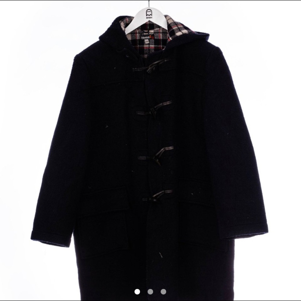 Vintage 3 Swiss Mantel Hooded Duffle Coat in Navy